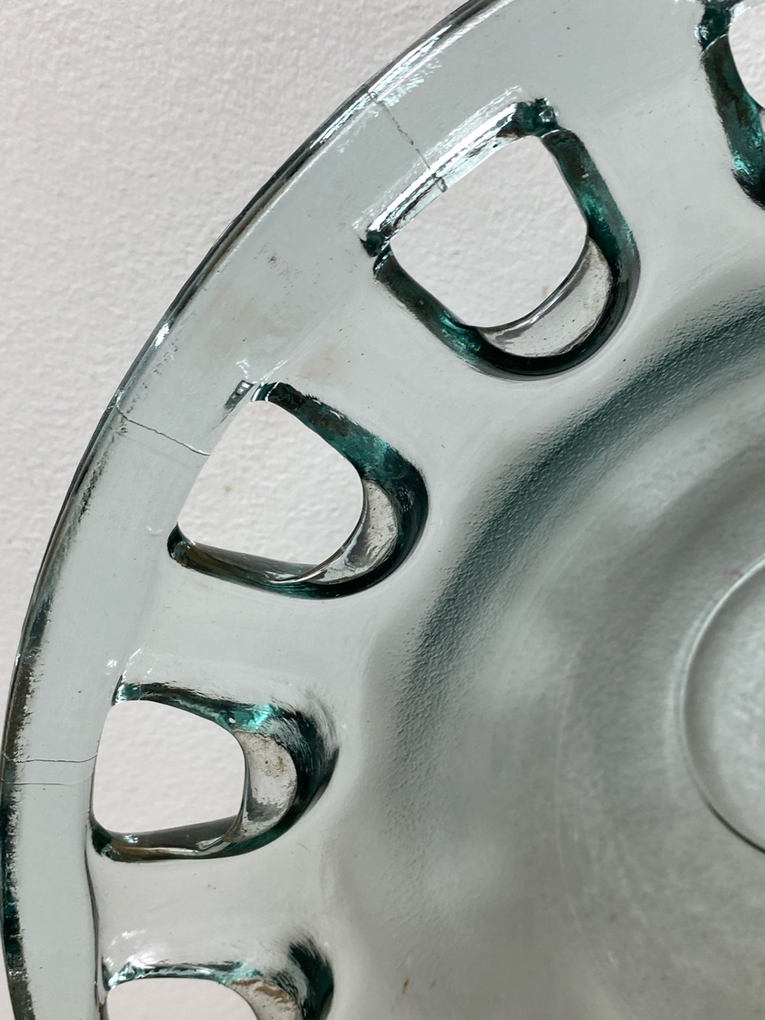 Blown glass salad bowl