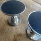 2 silver-plated candlesticks