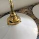 Set of two electrified white opaline wall lamps to nine
