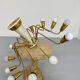 Antique 12-light Sputnik spider pendant lamp from the 60s