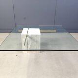 Travertine and brass coffee table by Artedi, 1980s