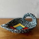 Large vintage Vallauris pocket bowl - Ecume de Mer - free form