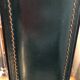 Green leather lamp base circa 1960