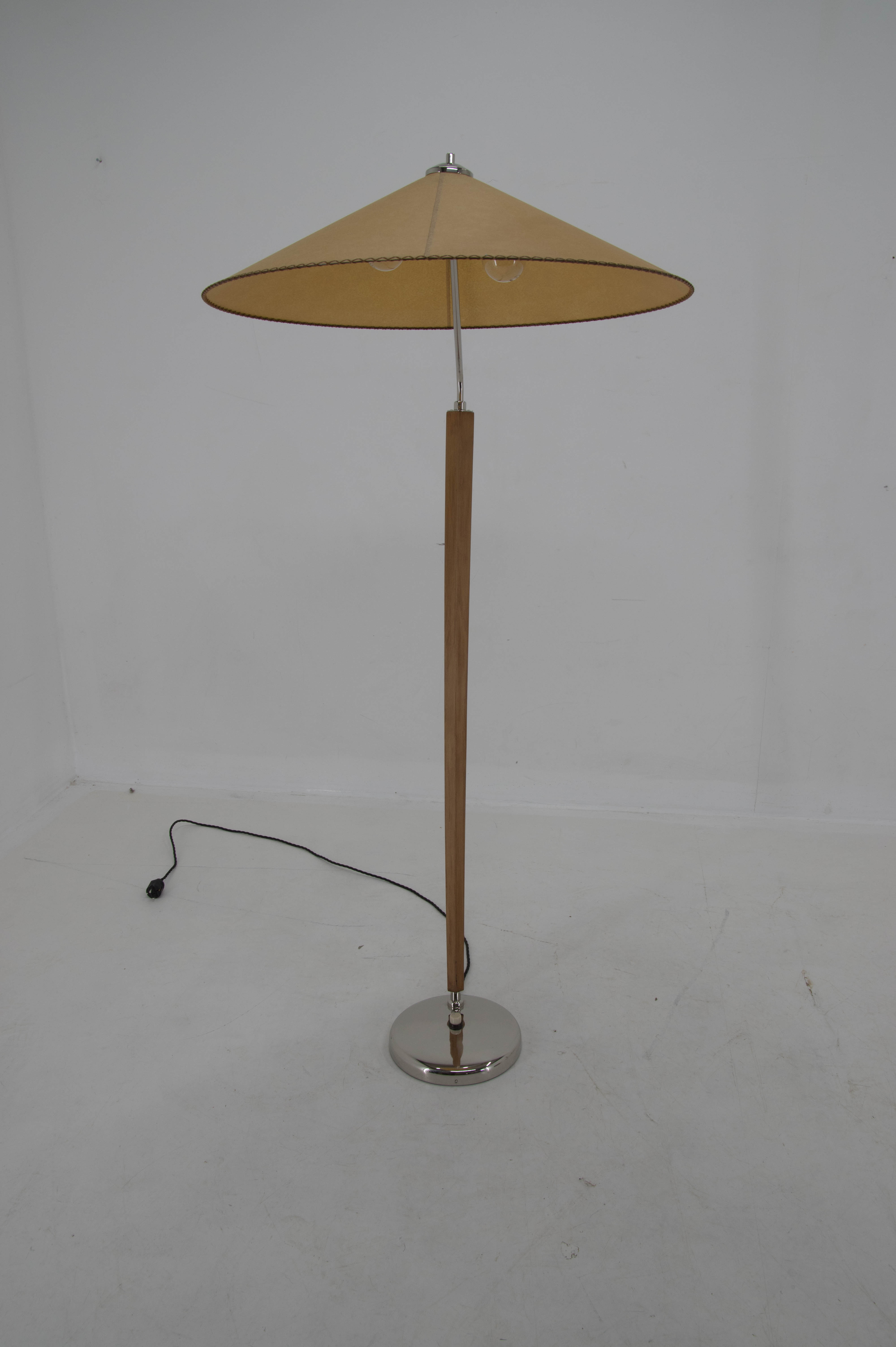 1960s Midcentury Floor Lamp "Japanese style" by Zukov, Czechoslovakia