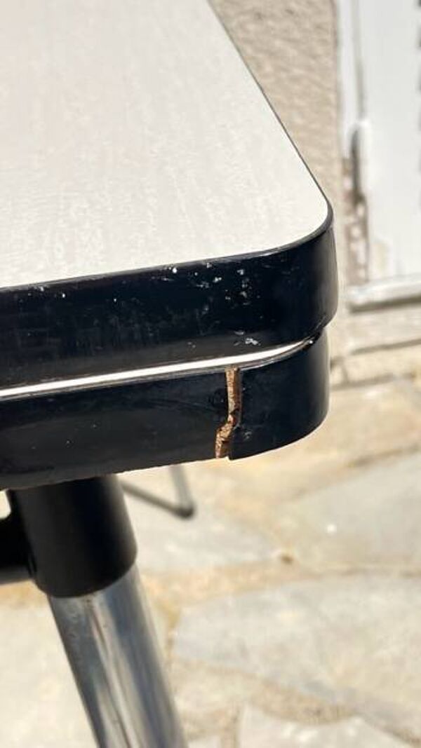 Table Bureau formica à 2 rallonges vintage
