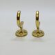 Gold-Colored Anodized Aluminum Coat Hooks, 1950s, Set of 2