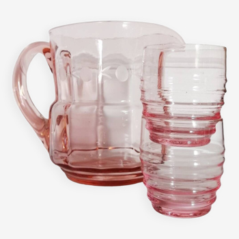 Pitcher and glasses