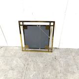 Brass and chrome mirror by Belgochrom, 1970s