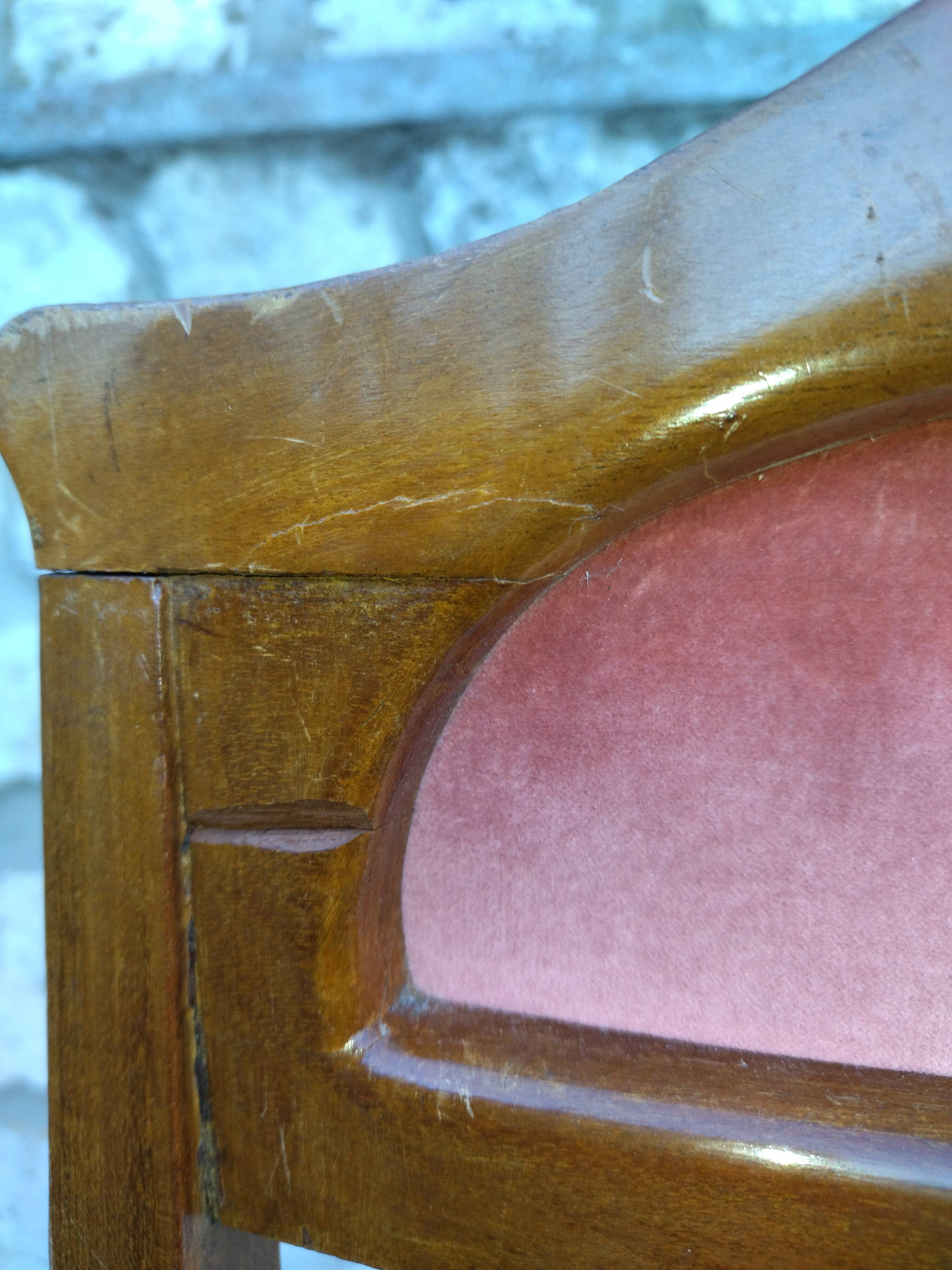 Art-nouveau marquetry chair 1900