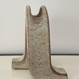 Original and sculptural vase in glazed ceramic, designed by Roberto Rigon