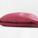 Vintage Raphael Raffel Croissant Sofa in pink leather 1970