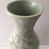 Contemporary decorative vase ceramic celadon green