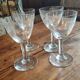 Set of chiseled stemmed glasses