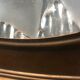 Copper and glass hanging lamp with his Ezan glass disc