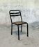 Chaise bistrot, d'atelier vintage en bois et métal laqué vert