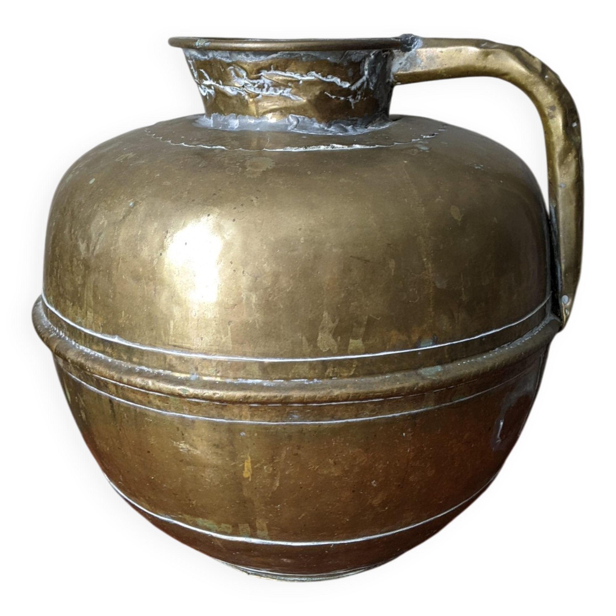 Handcrafted brass pitcher country decoration