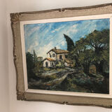 20th century painting framed and signed