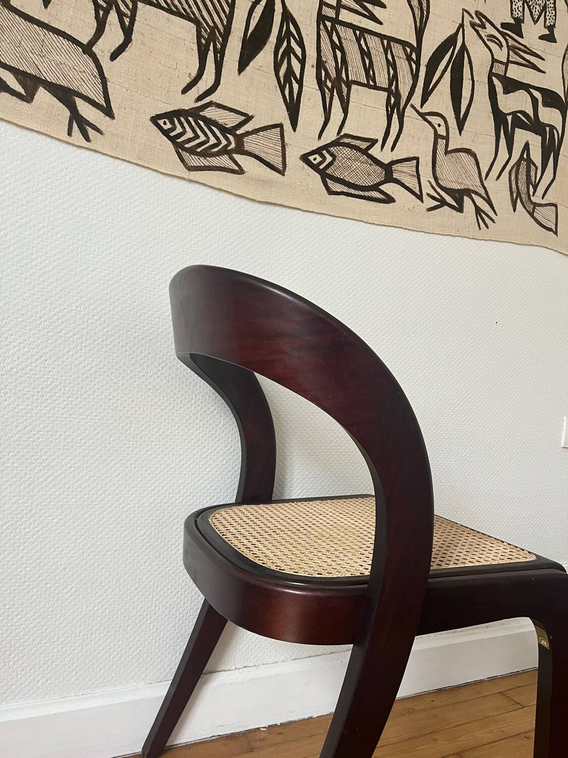 Chaise gondole cannage Baumann