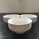 Set of 3 white slip bowls