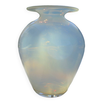 Vase en verre opalescent art deco années 30 40