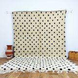 Handmade moroccan polka dot berber rug 294 x 194 cm