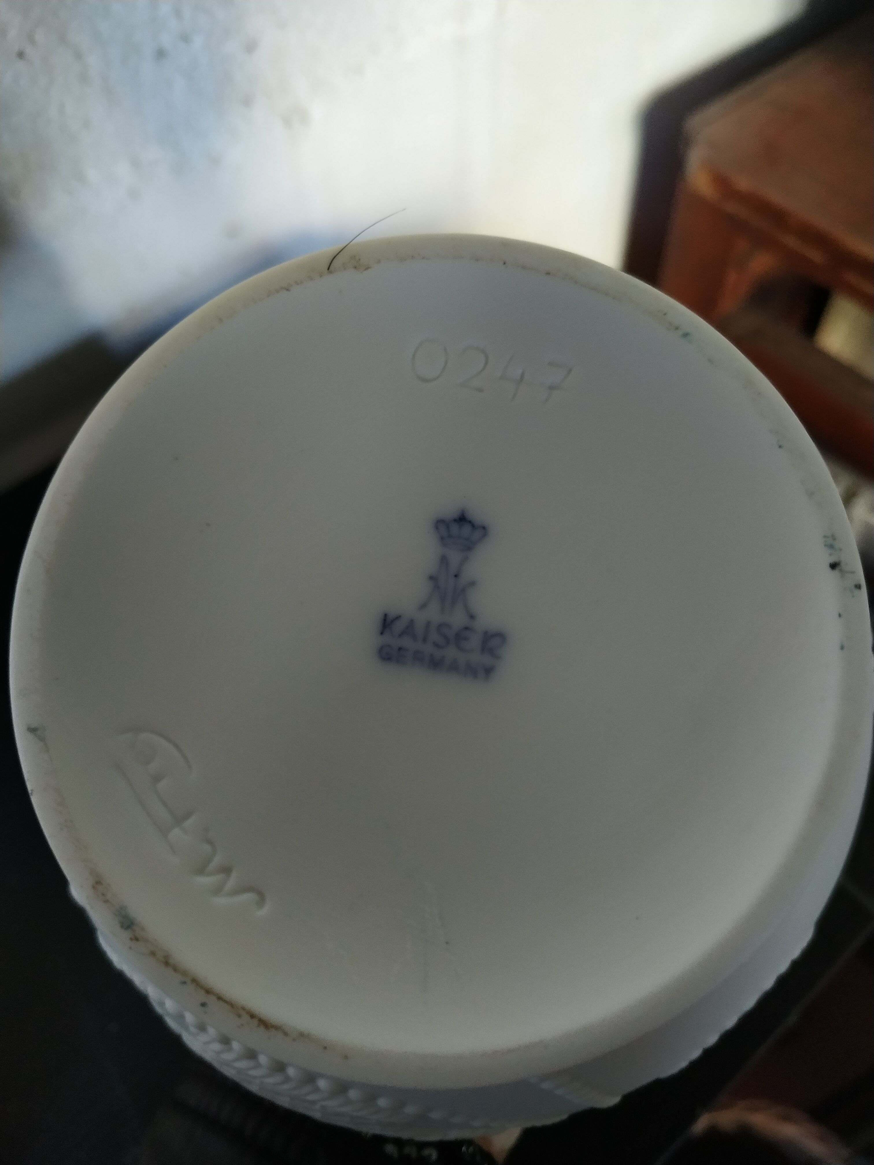 Porcelain biscuit vase M Frey Kaiser