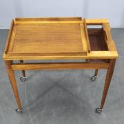 Mid Century Walnut Serving Cart, Czechoslovakia, 1970s