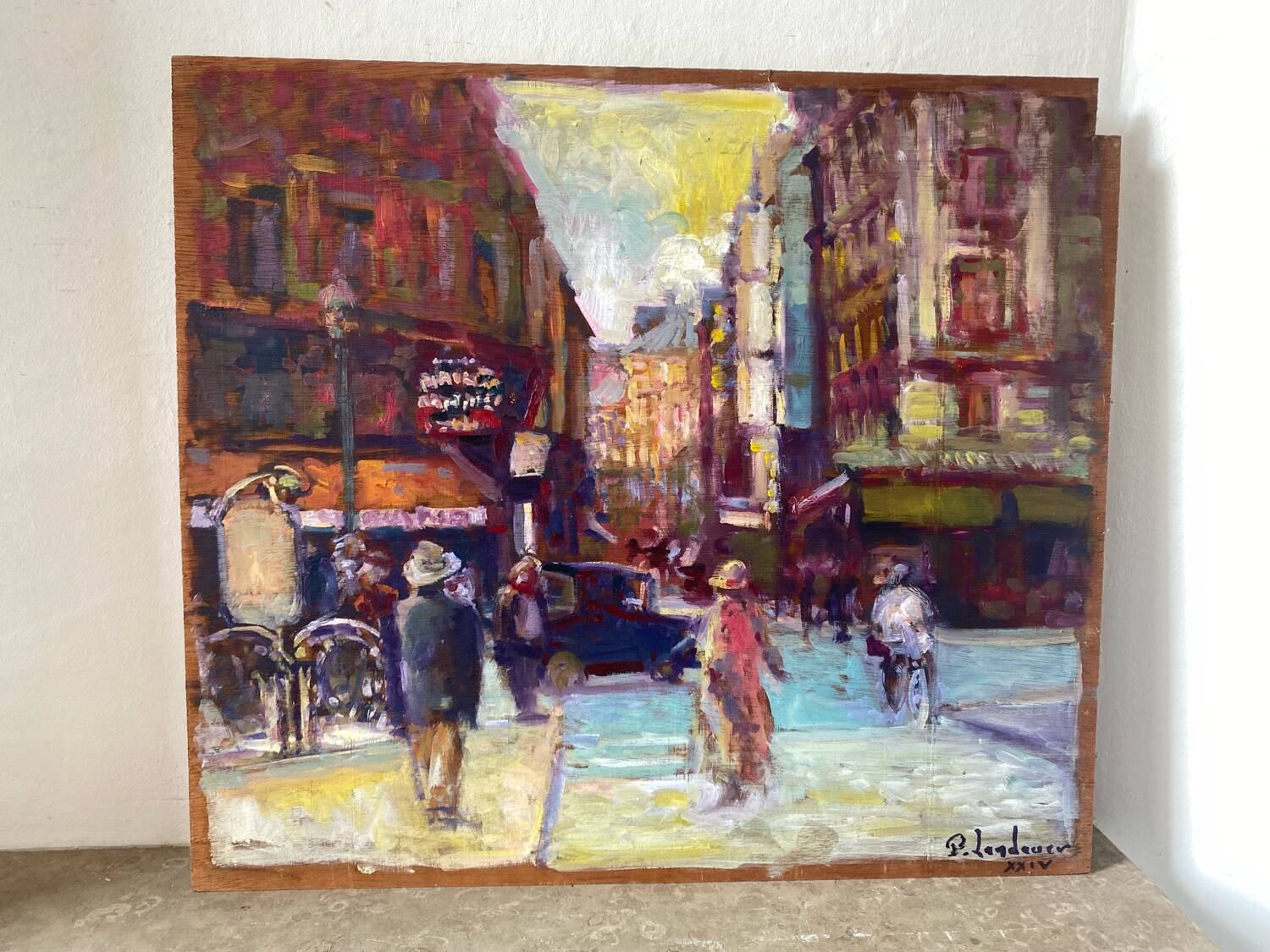 Parisian landscape signed Landauer