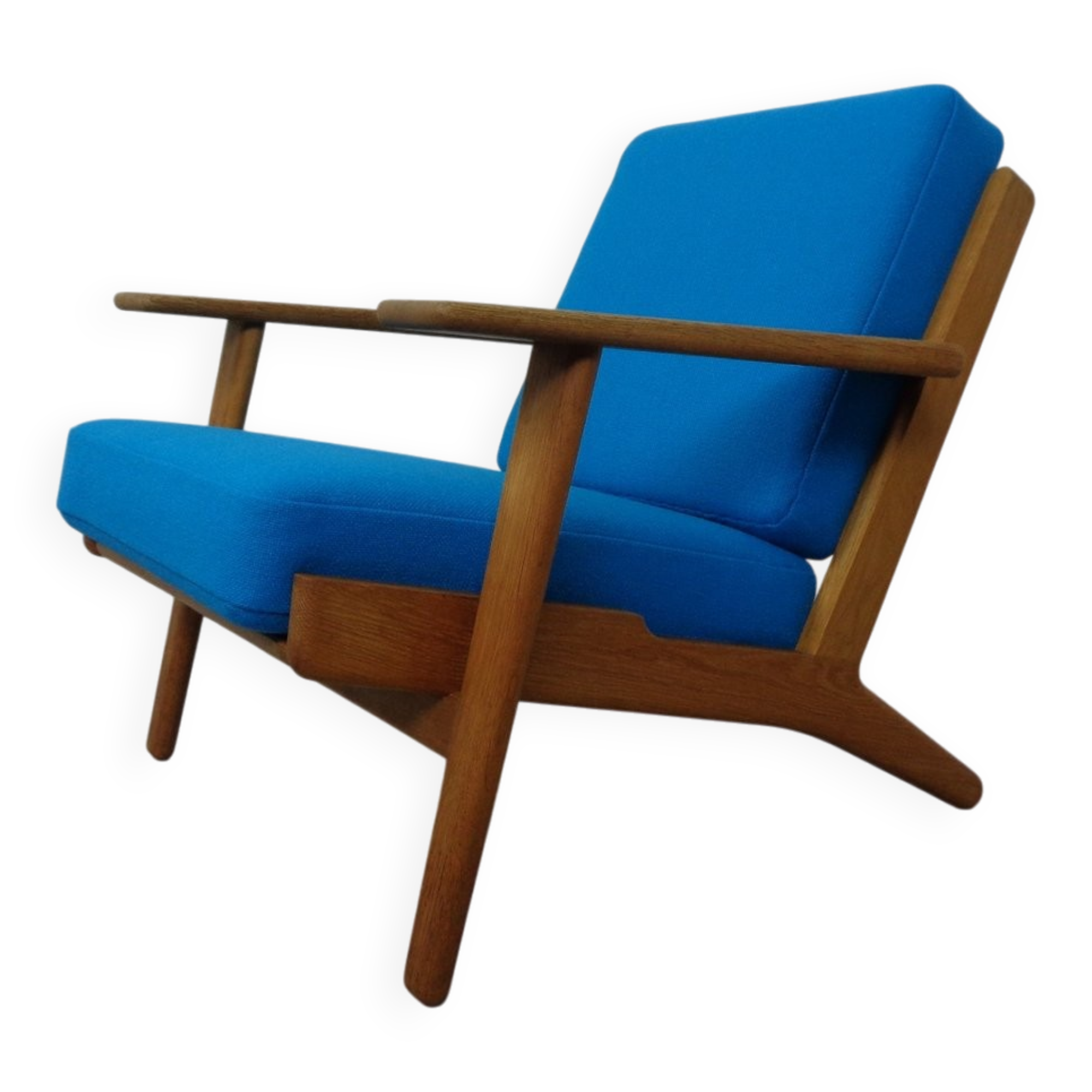 Danish GE290 Chair in Oak and Kvadrat Hallingdal by Hans J. Wegner for Getama, 1960s