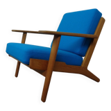 Danish GE290 Chair in Oak and Kvadrat Hallingdal by Hans J. Wegner for Getama, 1960s