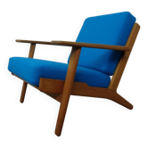 Danish GE290 Chair in Oak and Kvadrat Hallingdal by Hans J. Wegner for Getama, 1960s