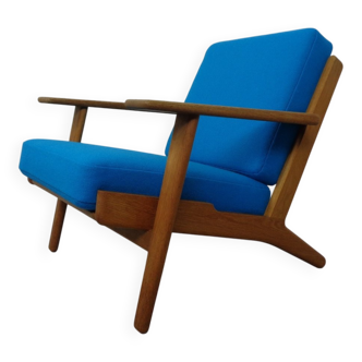 Danish GE290 Chair in Oak and Kvadrat Hallingdal by Hans J. Wegner for Getama, 1960s