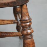 Set of 2 antique English captain's chairs/desk chairs from the 19th century