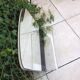 Two-tone bathroom mirror with its tablet, vintage 50s/60s
