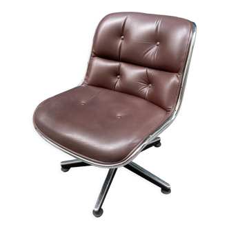 Charles Pollock leather armchair