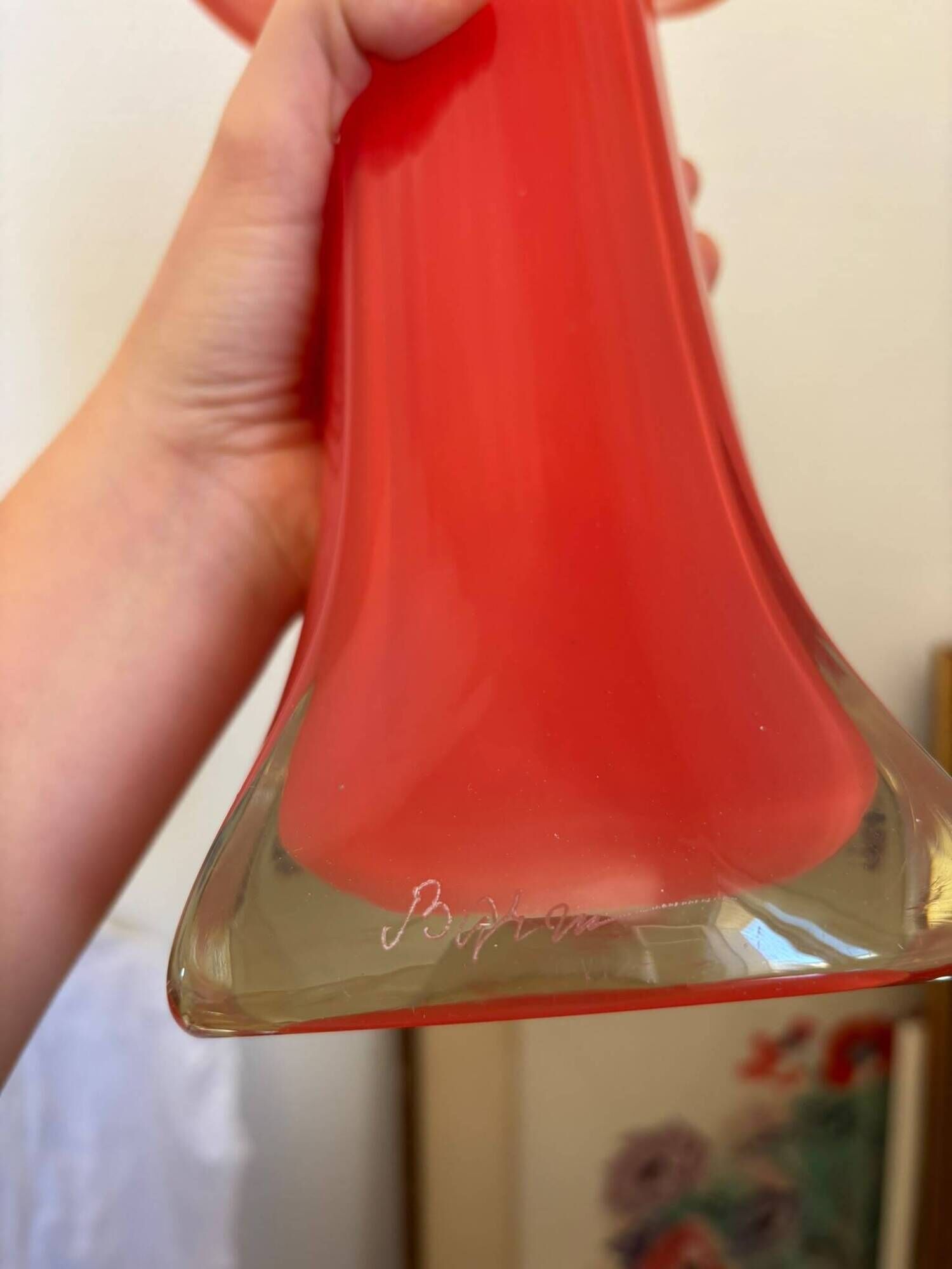 Blown glass vase