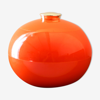 70s orange plastic ice bucket