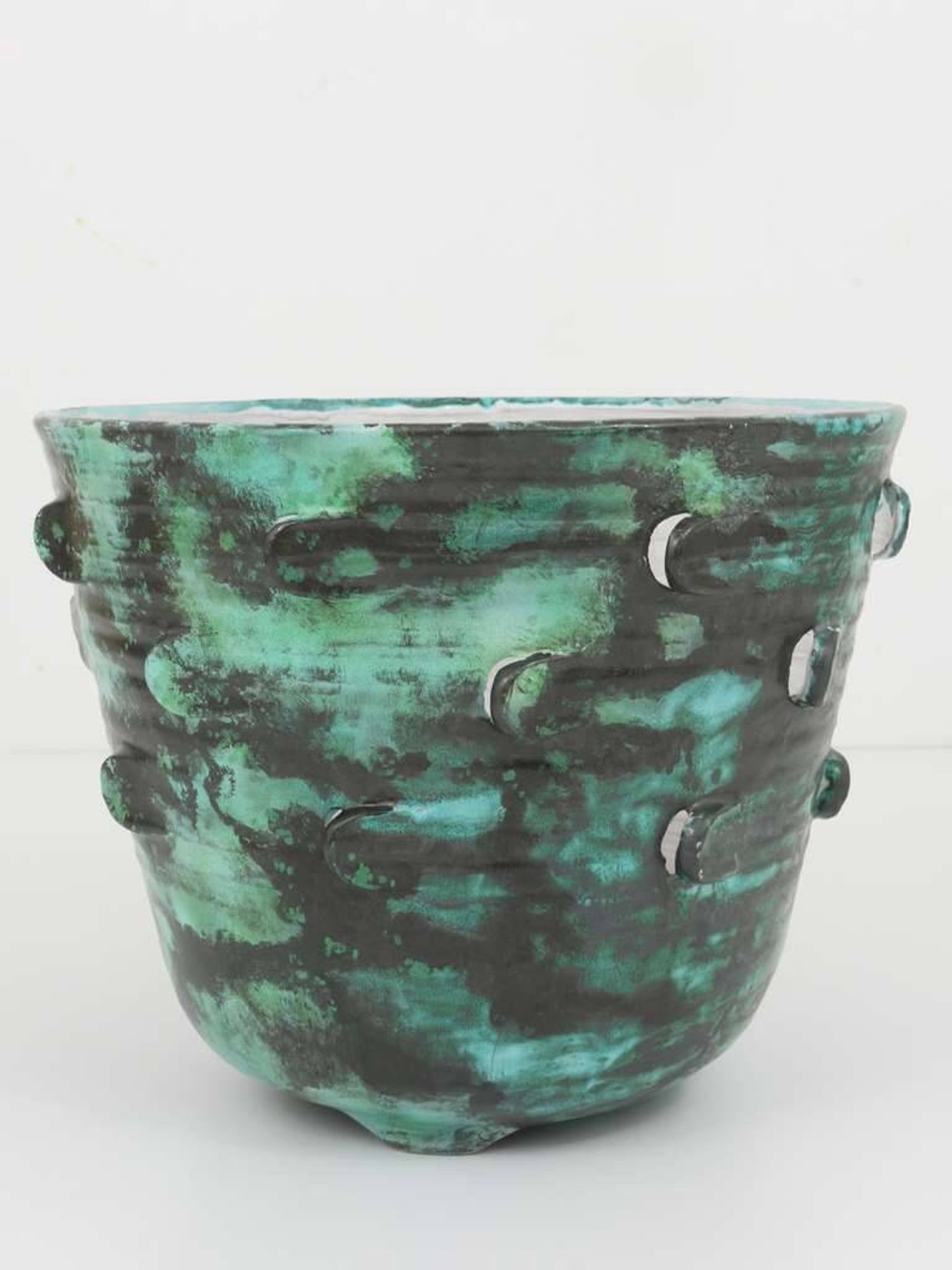 Large Viennese Art Nouveau flower pot Secession Michael Powolny, Austria, 1920s