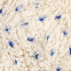 Moroccan Berber carpet blessed ouarain ecru with blue polka dots 152x100cm