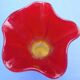 Modernist vase - molded glass - red, orange, yellow - Flavio Polis Seguso