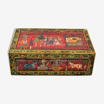 Hand-painted rosewood box