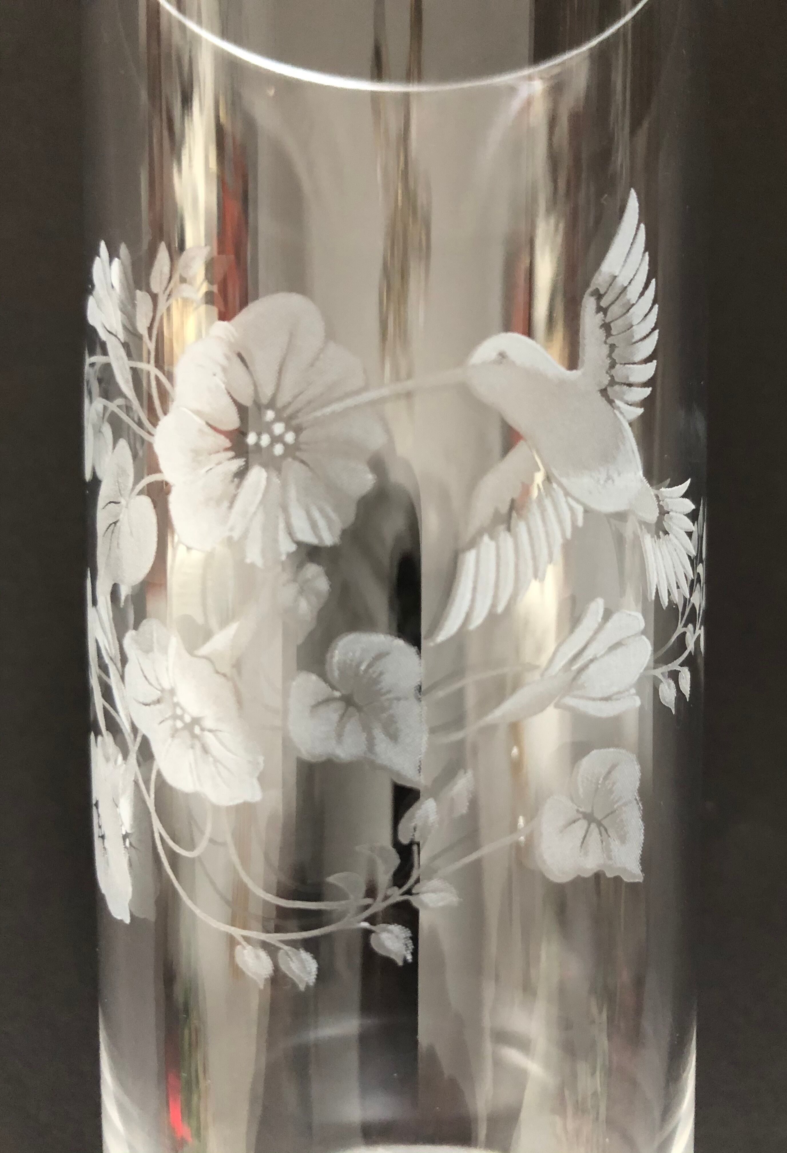 8 cut crystal orangeade glasses