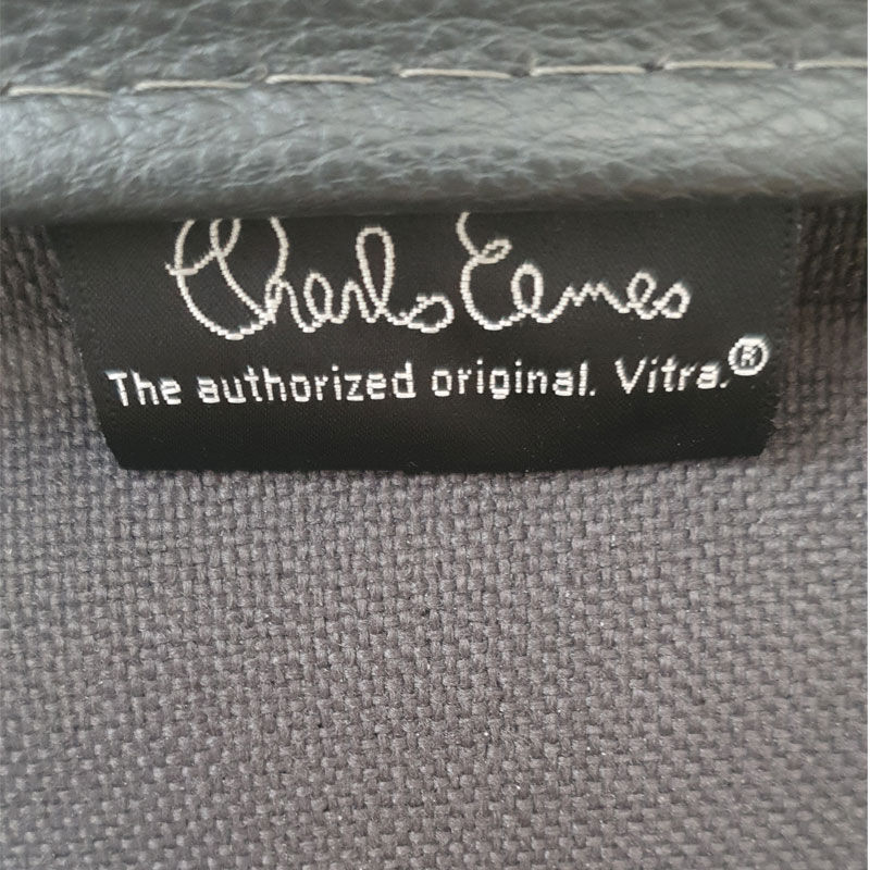 EA 108 armchair in black leather Vitra