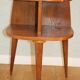Tripod bedside table veneered in oak, 1950.