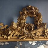Grand miroir doré style Louis XVI, 19e siècle