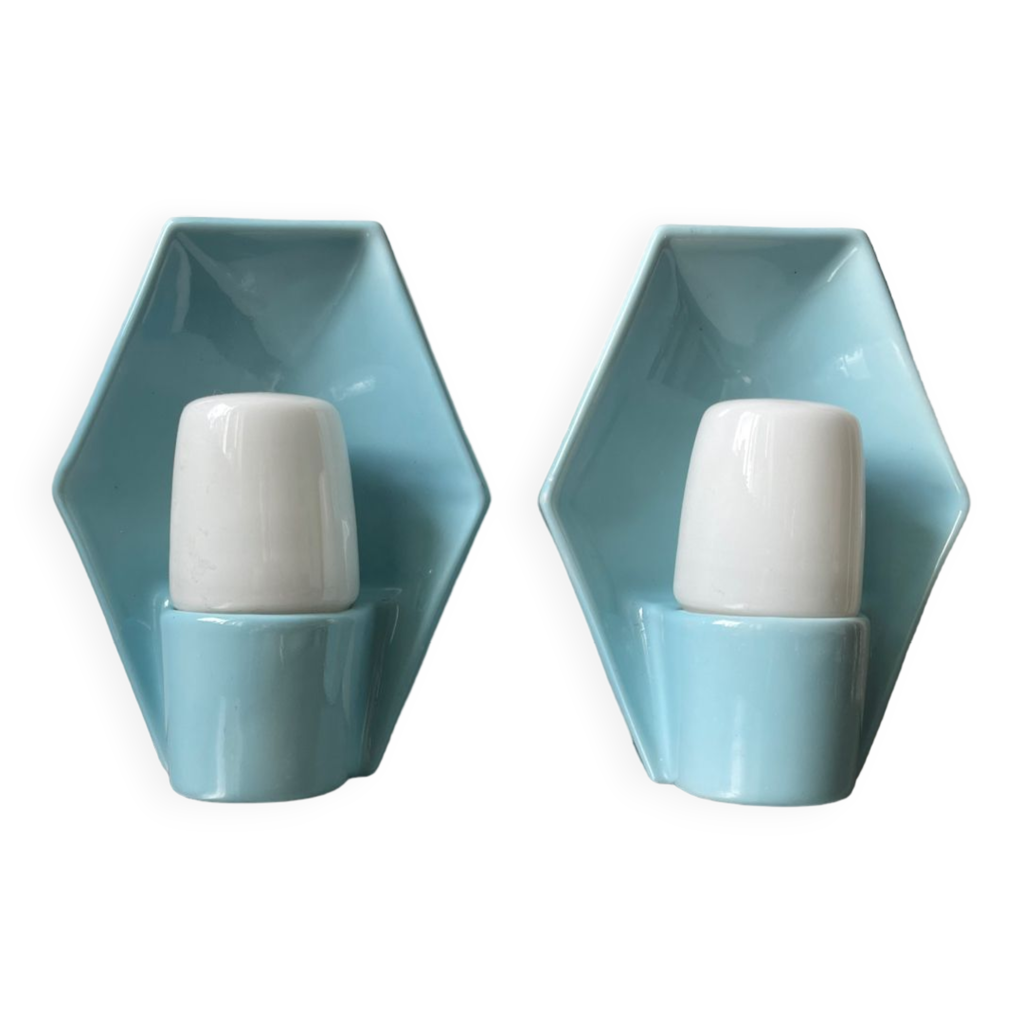 Pair of Scandinavian Vintage Bathroom Sconces Wall lamps