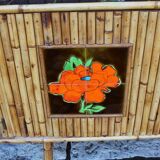 Vintage bamboo and rattan sideboard in the style of Audoux Minet.