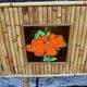 Vintage bamboo and rattan sideboard in the style of Audoux Minet.