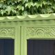 Armoire parisienne vitrée art déco 1930 kaki