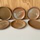 6 assiettes en grès vintage